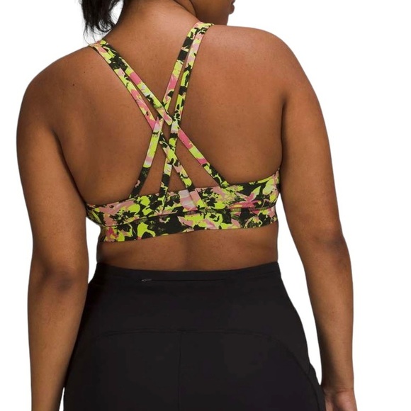 LULULEMON Energy Bra in Inflect Floral Highlight Yellow Multi - Picture 2 of 10